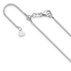 Leslie's 10K White Gold Adjustable 1mm Box Chain