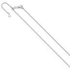 Leslie's 10K White Gold Adjustable 1mm Box Chain - Image 2