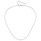 Leslie's 10K White Gold Adjustable 1mm Box Chain - Image 4