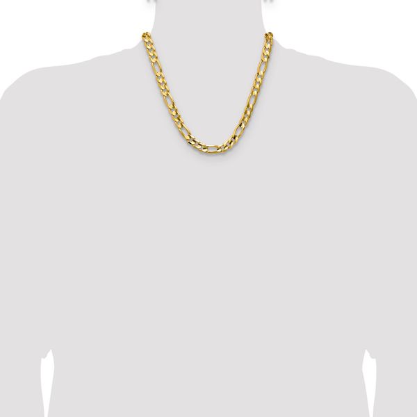 Leslie's 10K 10.0mm Concave Figaro Chain - Image 4