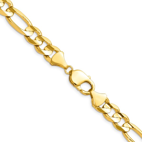Leslie's 10K 10.0mm Concave Figaro Chain - Image 3