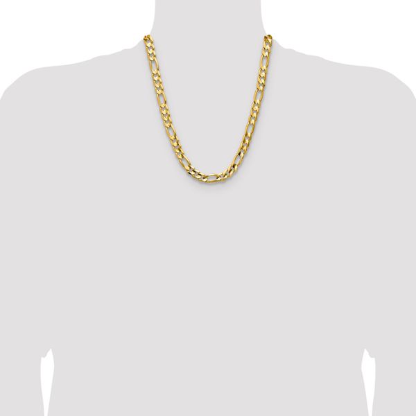 Leslie's 10K 10.0mm Concave Figaro Chain - Image 4