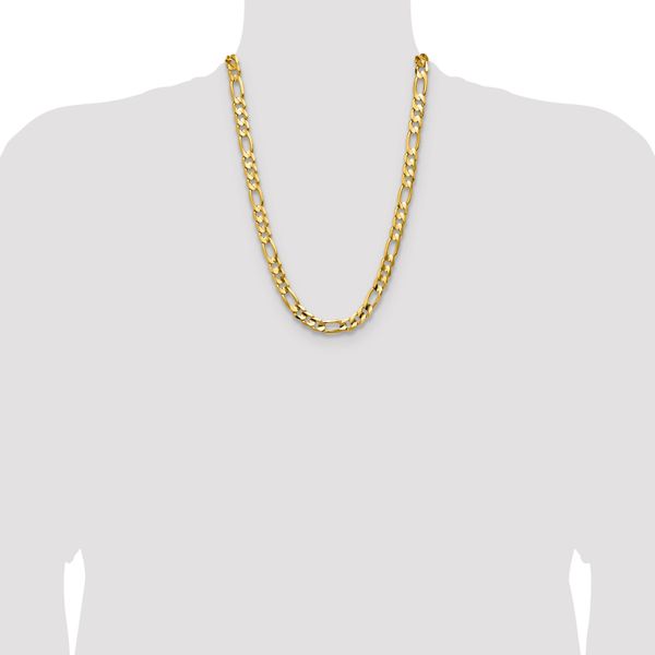 Leslie's 10K 10.0mm Concave Figaro Chain - Image 4