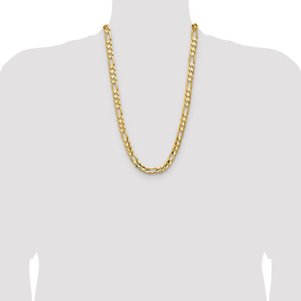 Leslie's 10K 10.0mm Concave Figaro Chain - Image 4