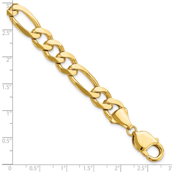 Leslie's 10K 10.0mm Concave Figaro Chain - Image 2