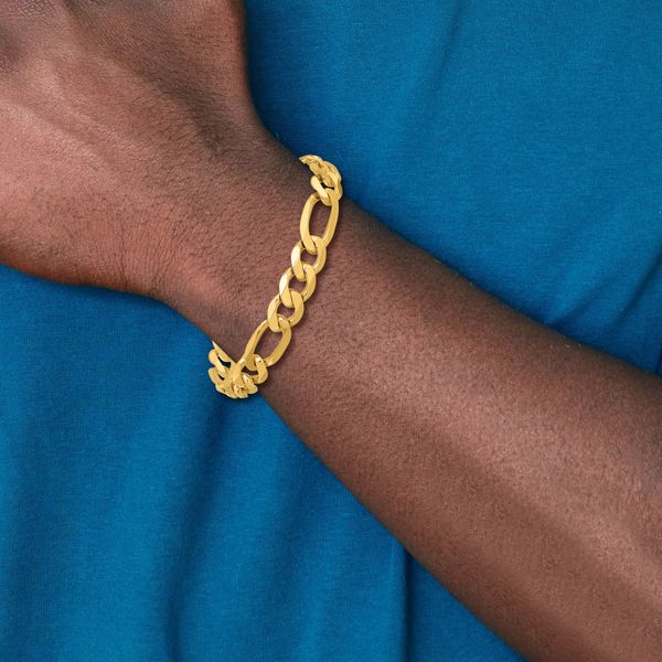 Leslie's 10K 10.0mm Concave Figaro Chain - Image 3