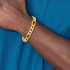 Leslie's 10K 10.0mm Concave Figaro Chain - Image 3