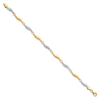 Leslie's 10K w/Rhodium D/C Bracelet - Image 2