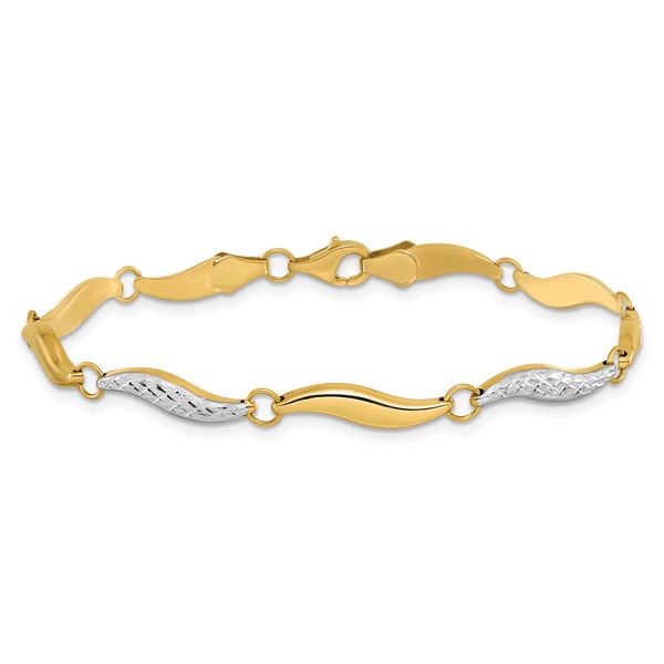Leslie's 10K w/Rhodium D/C Bracelet - Image 3