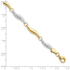 Leslie's 10K w/Rhodium D/C Bracelet - Image 4