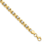 Leslie's 10K Yellow Gold with Rhodium D/C Bracelet