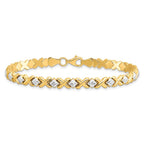 Leslie's 10K Yellow Gold with Rhodium D/C Bracelet - Image 3