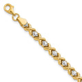 Leslie's 10K with Rhodium Polished and D/C Bracelet