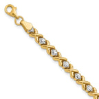 Leslie's 10K with Rhodium Polished and D/C Bracelet