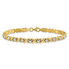 Leslie's 10K with Rhodium Polished and D/C Bracelet - Image 3