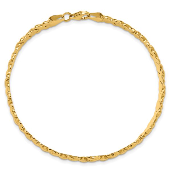 Leslie's 10K with Rhodium Polished and D/C Bracelet - Image 4