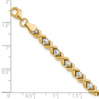 Leslie's 10K with Rhodium Polished and D/C Bracelet - Image 5