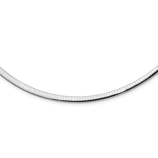 10K 4mm Two-tone Reversible Omega Necklace - Image 2