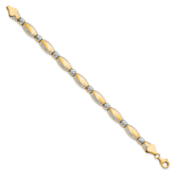Leslie's 10K w/Rhodium D/C Bracelet - Image 2