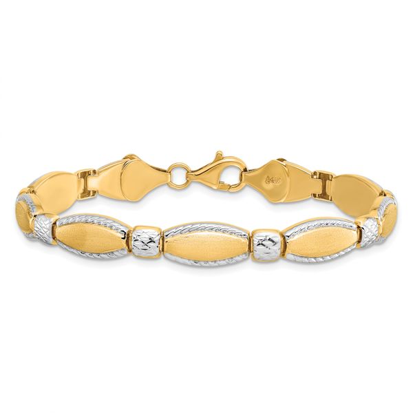 Leslie's 10K w/Rhodium D/C Bracelet - Image 3
