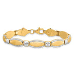Leslie's 10K w/Rhodium D/C Bracelet - Image 3