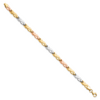 Leslie's 10K w/Rose and White Rhodium Bracelet - Image 2