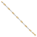 Leslie's 10K w/Rhodium D/C Bracelet - Image 2