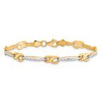 Leslie's 10K w/Rhodium D/C Bracelet - Image 3