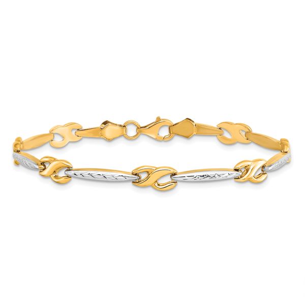 Leslie's 10K w/Rhodium D/C Bracelet - Image 3