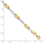 Leslie's 10K w/Rhodium D/C Bracelet - Image 4