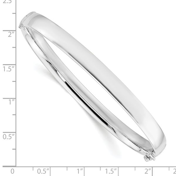 Leslie's 10K White Gold 5.9mm Bangle - Image 3