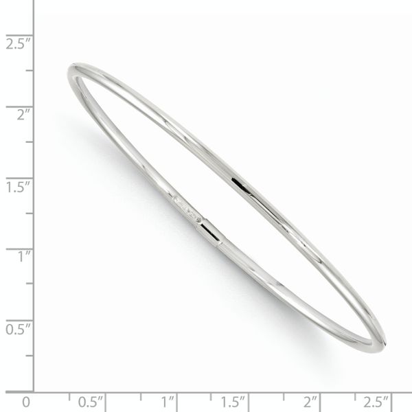 Leslie's 10K White Gold Slip-On Bangle - Image 2