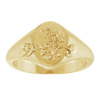 Floral Signet Ring - Image 3
