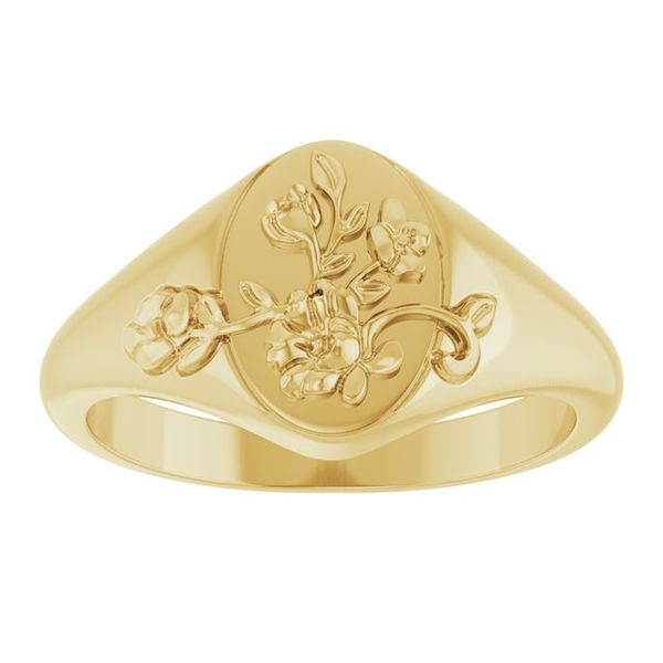 Floral Signet Ring - Image 3