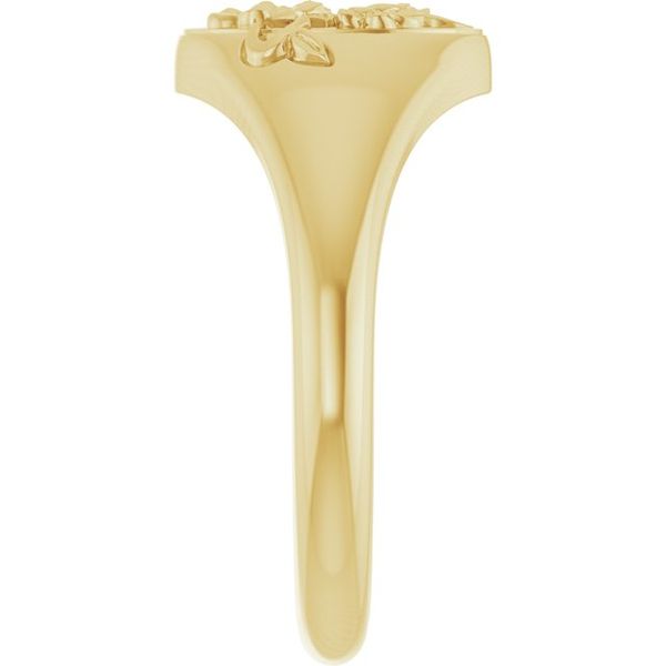 Floral Signet Ring - Image 4