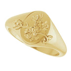 Floral Signet Ring - Image 5