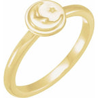 Moon & Star Ring