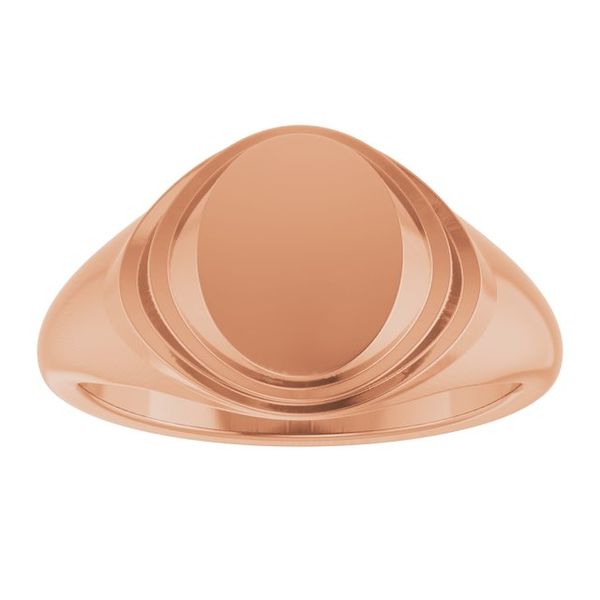 Engravable Oval Signet Ring - Image 3
