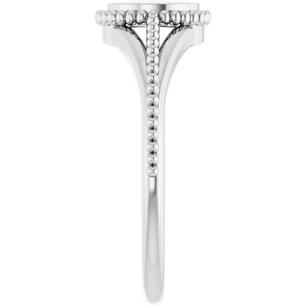Engravable Beaded Signet Ring - Image 4