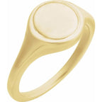Engravable Round Signet Ring - Image 2