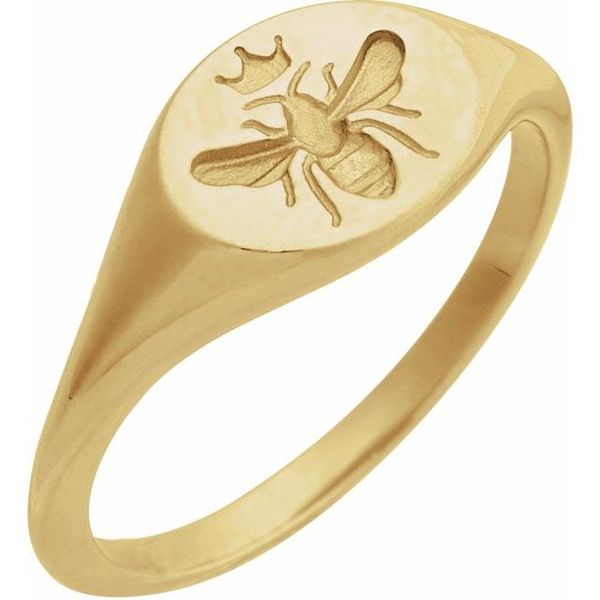 Intaglio Bee Signet Ring