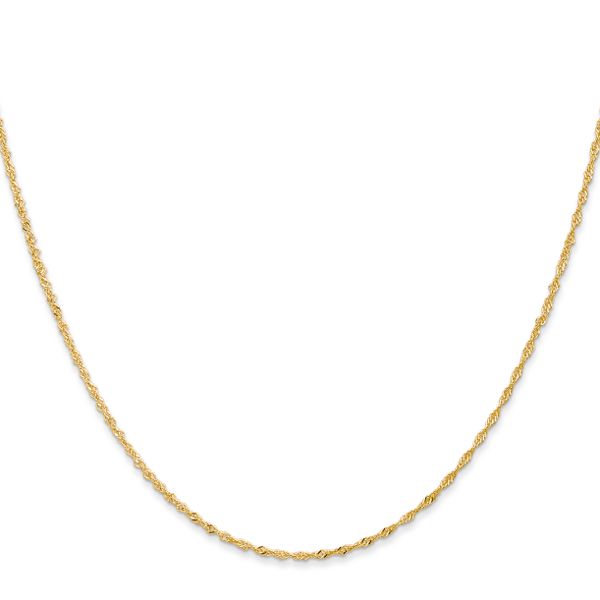 Leslie's 14K 1mm Singapore with Spring Ring Clasp Chain - Image 2