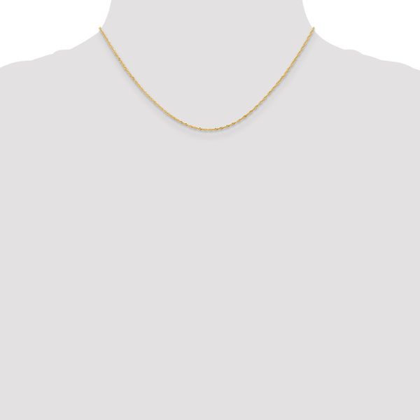 Leslie's 14K 1mm Singapore with Spring Ring Clasp Chain - Image 4