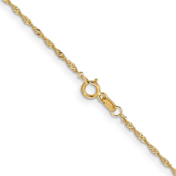 Leslie's 14K 1mm Singapore with Spring Ring Clasp Chain - Image 3