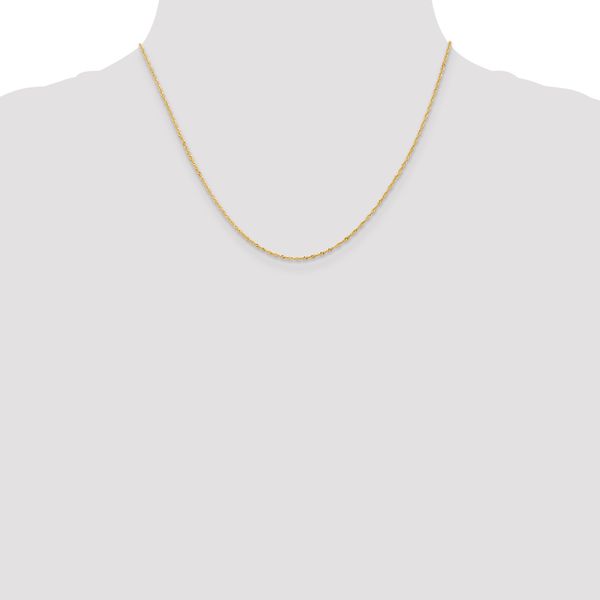 Leslie's 14K 1mm Singapore with Spring Ring Clasp Chain - Image 4