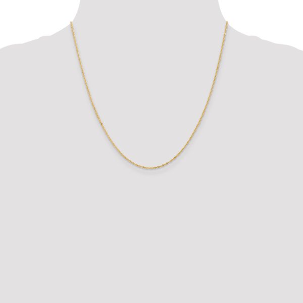 Leslie's 14K 1mm Singapore with Spring Ring Clasp Chain - Image 4