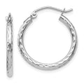 Leslie's 14K White Gold Hinged Hoop Earrings