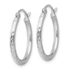 Leslie's 14K White Gold Hinged Hoop Earrings - Image 2