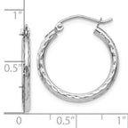 Leslie's 14K White Gold Hinged Hoop Earrings - Image 4