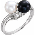 Two-Stone Pearl Ring